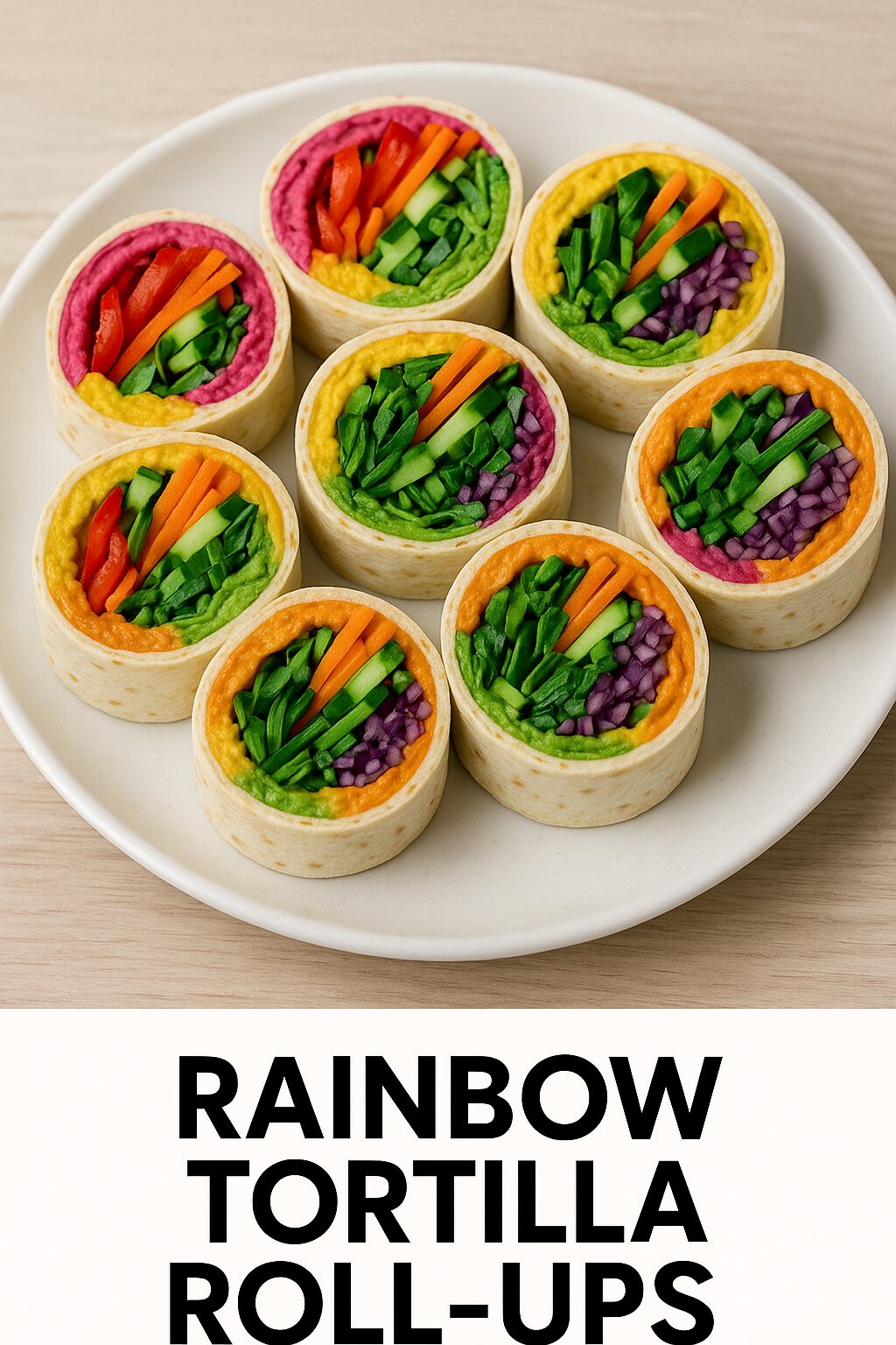 Rainbow Tortilla Roll-Ups