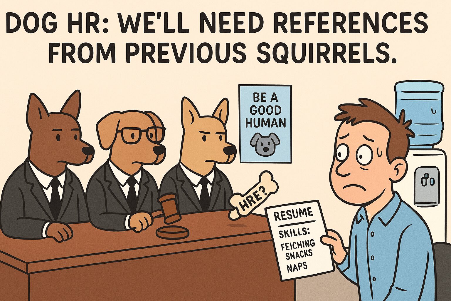 Dog HR: We'll Need References From Previous Squirrels — Hilarious Viral Meme