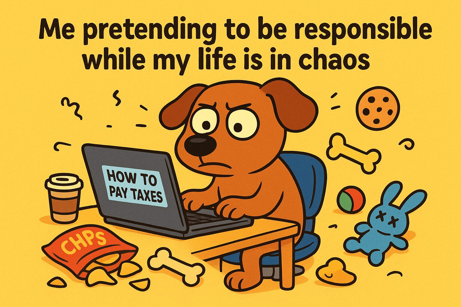 Me Pretending to Be Responsible While My Life Is in Chaos