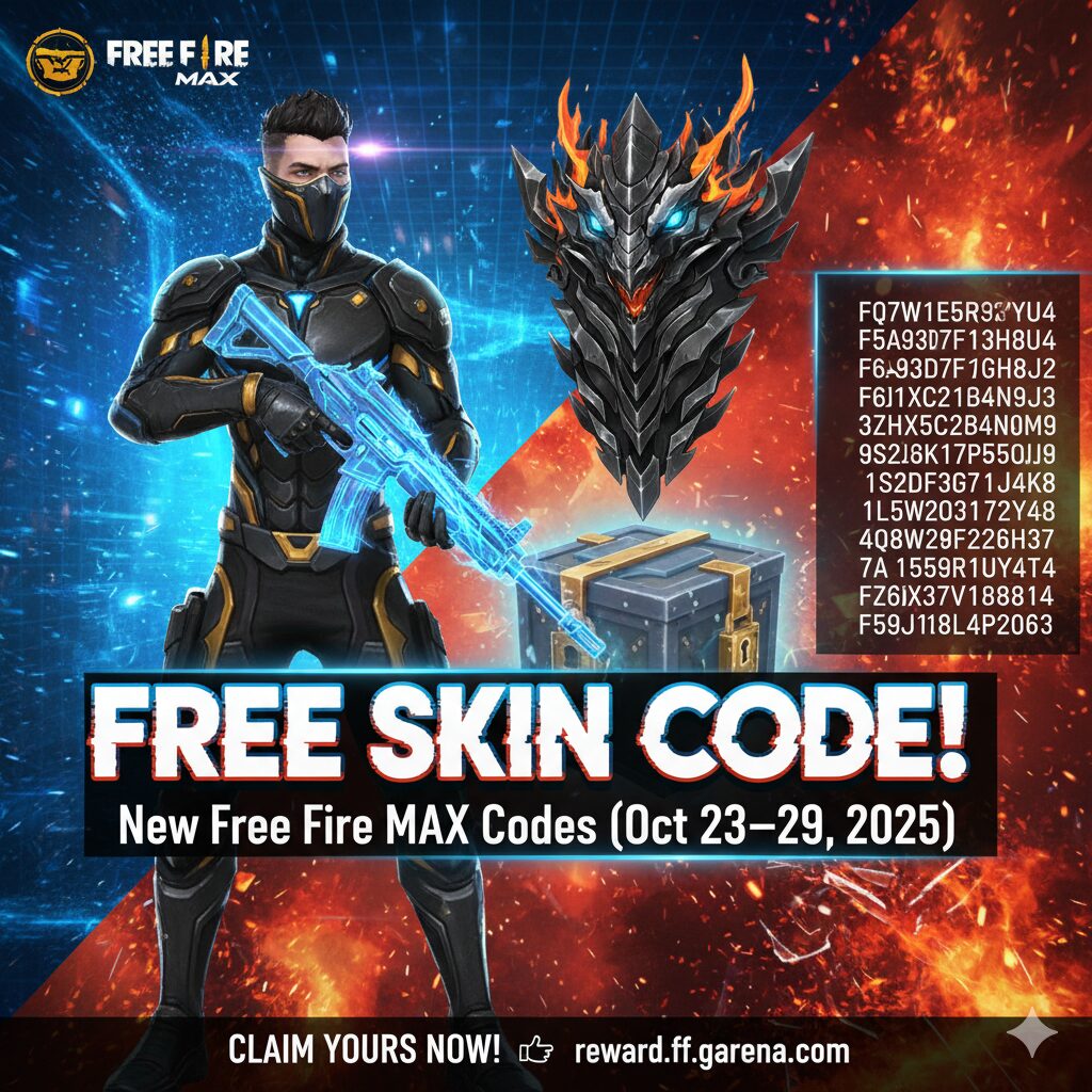 FREE Skin Code! — New Free Fire MAX Codes (Oct 23–29, 2025)