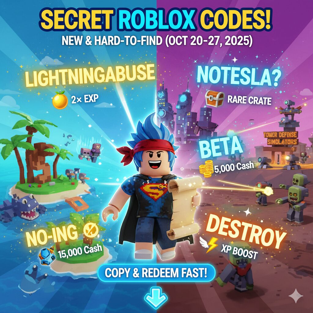 Secret Roblox Codes — New & Hard-to-Find (Oct 20–27, 2025)
