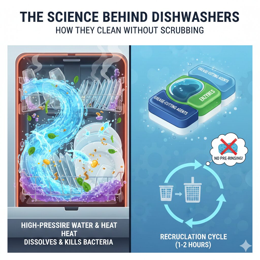 The Science Behind Dishwashers: How They Clean Without Scrubbing