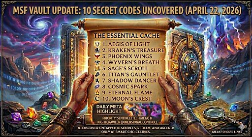MSF Vault Update: 10 Secret Codes Verified (April 22, 2026)