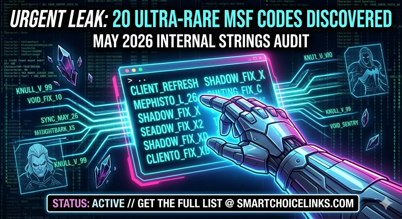 MSF Codes May 2026: 20 Ultra-Rare Leaked Redemption Strings